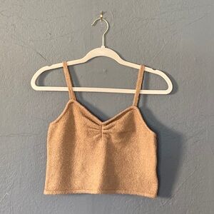 NWT Madewell N1137 Mapleton Crop Sweater Tank Heather Caramel Neutral